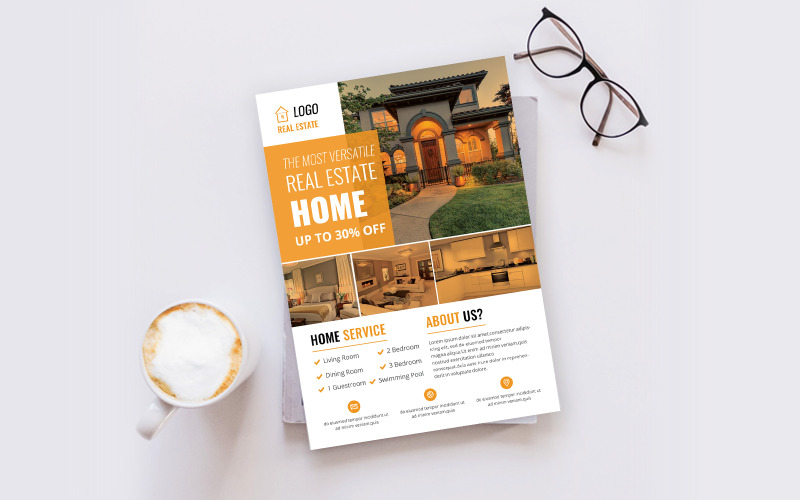 Download Фирменный стиль "Real Estate Flyer - Corporate Identity Template" / Real Estate Flyer - Corporate Identity Template - Фирменный стиль на тему графика flyer,template,design,business,poster,corporate,estate,real,concept,print,company,architecture,modern,construction,creative,home,sale,style,industry,building
