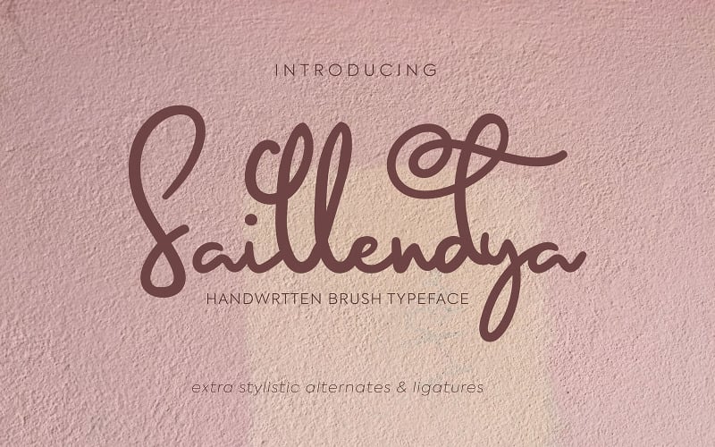 Saillendya |手写笔刷字体