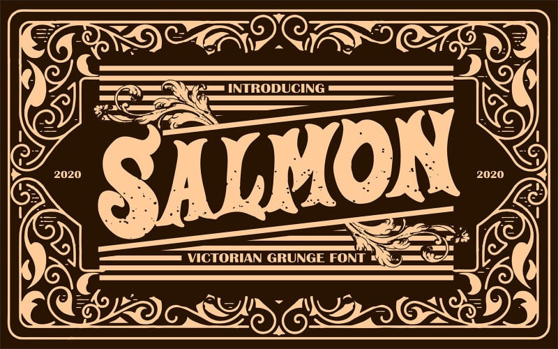 Salmon | Fonte Grunge Vitoriana