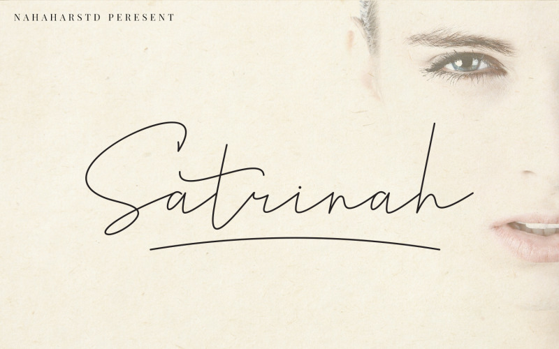 Download Шрифт "Satrinah - Signature Font" / Satrinah - Signature Font - Шрифт на тему графика monoline,signature,serif,sans serif,script,display,calligraphy,handwritten,lettering,cursive,typography,typeface,bold font,modern font,feminine,monogram,multilanguage,wedding,craft,beautiful 