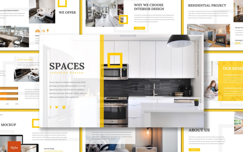 Spaties PowerPoint-sjabloon