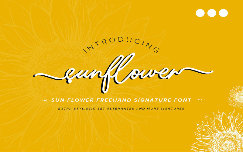 Download Шрифт "Sunflower | Freehand Signature Font" / Sunflower | Freehand Signature Font - Шрифт на тему графика vector,brush,black,graphic,abstract,design,handwritten,signature,lettering,template,calligraphy,paintbrush,creative,handwriting,sketch,drawing,sign,hand drawn,freehand,font