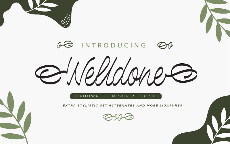 Welldone | Handwritten Cursive Font
