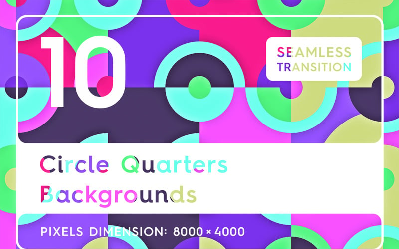 10 Circle Quarters Background