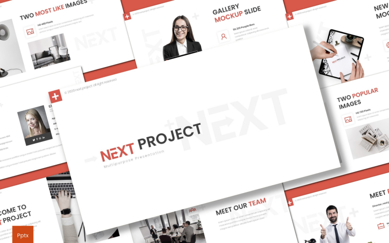 Következő projekt PowerPoint sablon