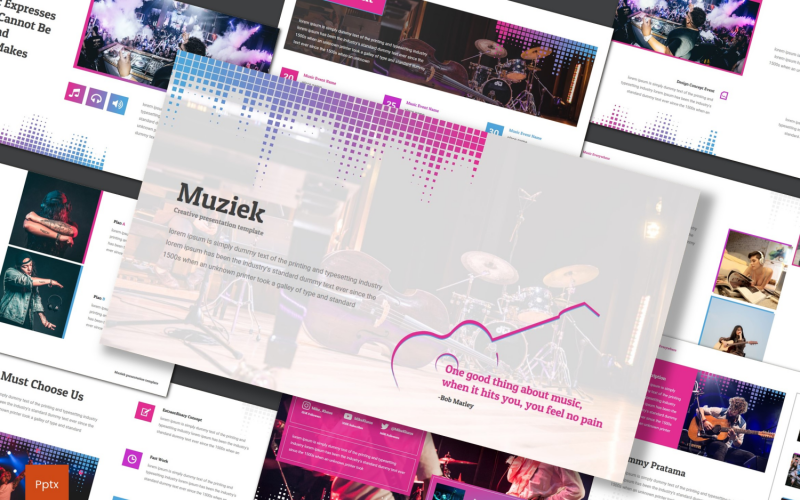 Modello di PowerPoint Muziek
