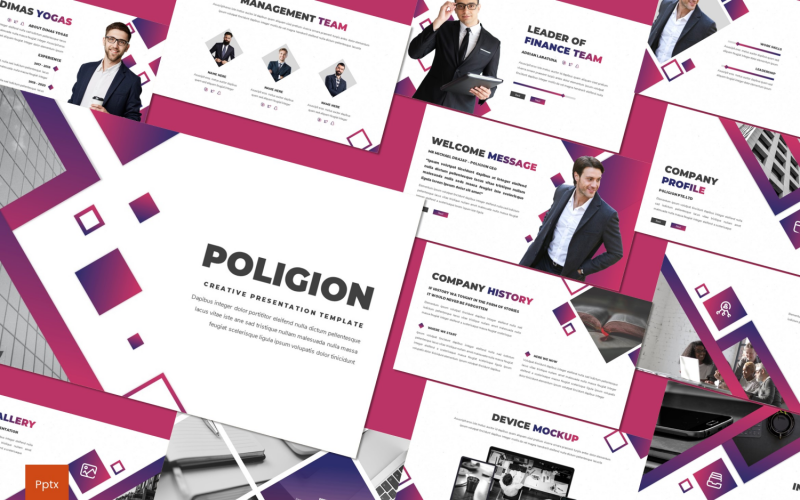 Modello PowerPoint di poligione