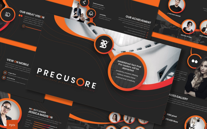 Precusore PowerPoint-sjabloon