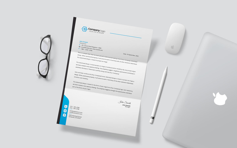 Download Фирменный стиль "Letterhead - Corporate Identity Template" / Letterhead - Corporate Identity Template - Фирменный стиль на тему графика letter,corporate,letterhead,vector,company,design,identity,paper,document,leaflet,a4,print,abstract,contract,modern,presentation,official,business,page,headline