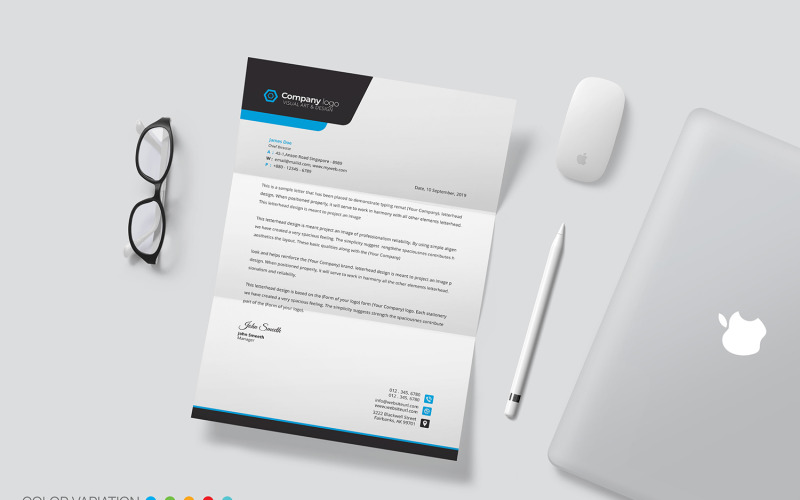 Download Фирменный стиль "Letterhead - Corporate Identity Template" / Letterhead - Corporate Identity Template - Фирменный стиль на тему графика letter,corporate,letterhead,vector,company,design,identity,paper,document,leaflet,a4,print,abstract,contract,modern,presentation,official,business,page,headline
