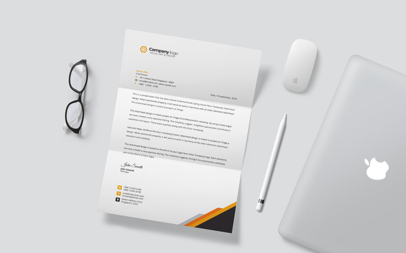 Papier à en-tête - Modèle d'identité d'entreprise