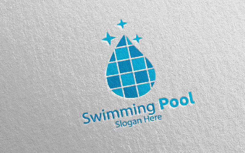 Plantilla de logotipo de servicios de piscina 29