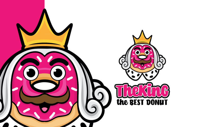 Шаблон логотипа King Donut
