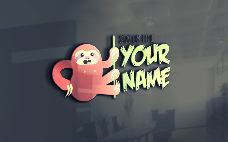 Download Шаблон логотипа "SLOTH Logo Template" / SLOTH Logo Template - Шаблон логотипа на тему графика logo,logos,template,club,design,cafe,templates,fonts,entertainment,sloth,brand