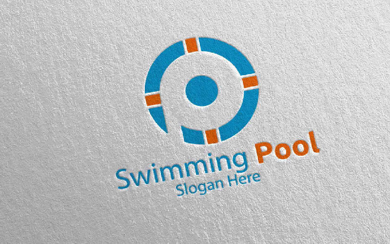 Modèle de logo de services de piscine 32