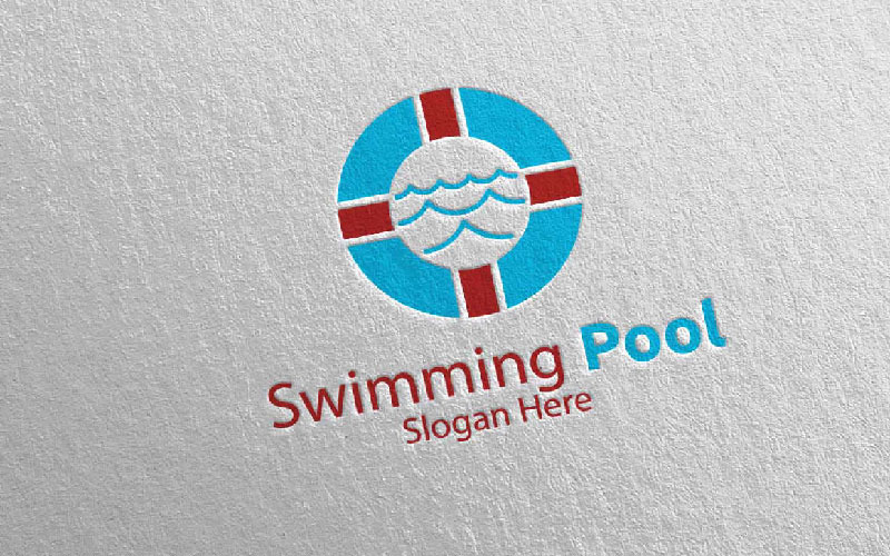 Usługi basenowe 28 Szablon Logo