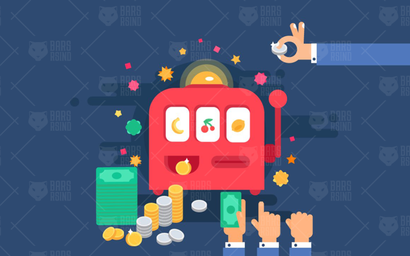 Download Vector "Gambling Machine - Vector Image" / Gambling Machine - Vector Image - Vector на тему графика casino,bet,icon,illustration,vector,money,game,risk,luck,roulette,gambling,red,poker,design,sign,symbol,vegas,concept,sport,set