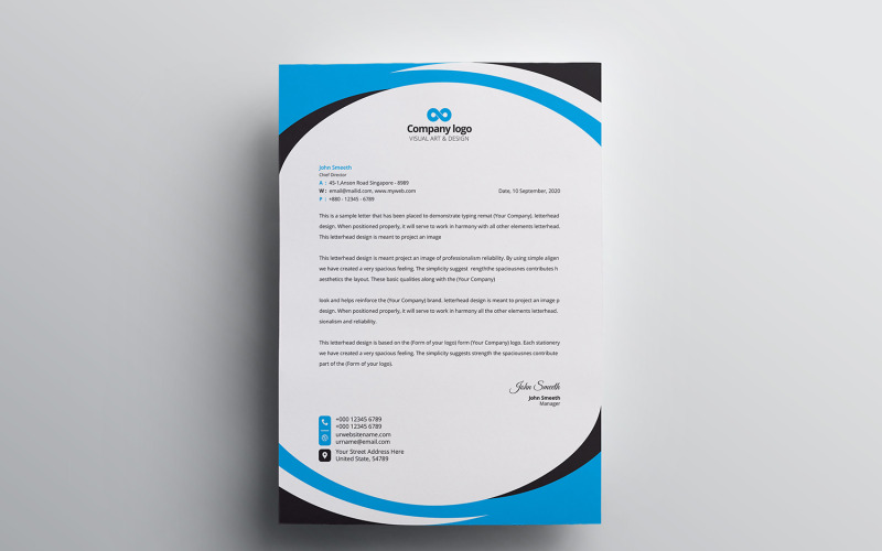 Download Фирменный стиль "Letterhead - Corporate Identity Template" / Letterhead - Corporate Identity Template - Фирменный стиль на тему графика letter,corporate,letterhead,vector,company,design,identity,paper,document,leaflet,a4,print,abstract,contract,modern,presentation,official,business,page,headline