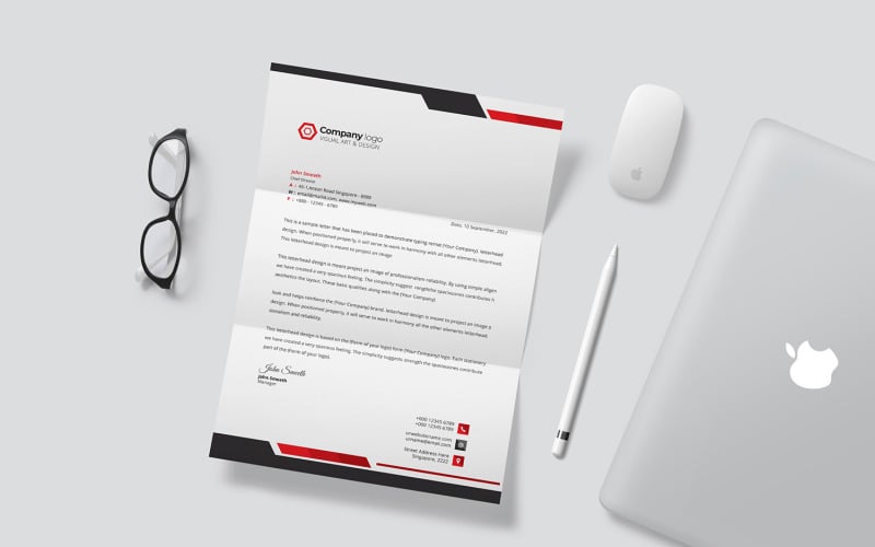 Papier à en-tête - Modèle d'identité d'entreprise