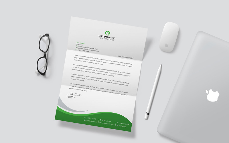 Papier à en-tête - Modèle d'identité d'entreprise