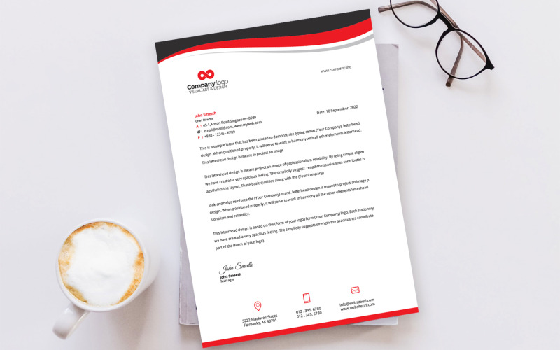 Download Фирменный стиль "Letterhead - Corporate Identity Template" / Letterhead - Corporate Identity Template - Фирменный стиль на тему графика letter,corporate,letterhead,vector,company,design,identity,paper,document,leaflet,a4,print,abstract,contract,modern,presentation,official,business,page,headline