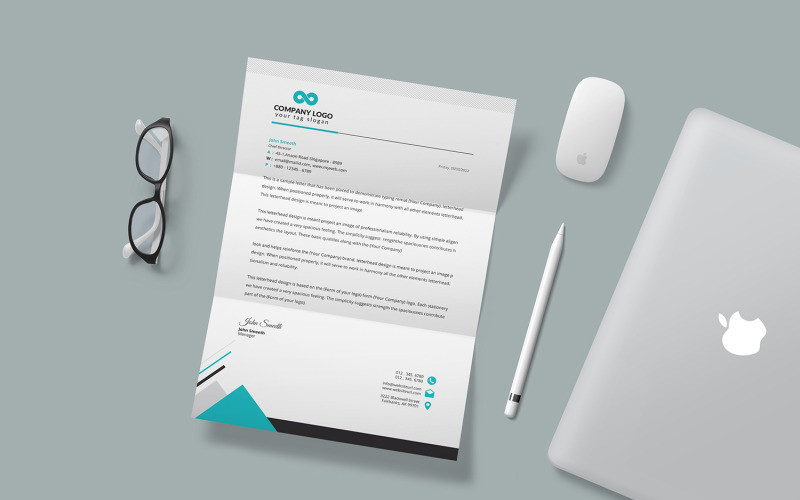 Download Фирменный стиль "Letterhead - Corporate Identity Template" / Letterhead - Corporate Identity Template - Фирменный стиль на тему графика letter,corporate,letterhead,vector,company,design,identity,paper,document,leaflet,a4,print,abstract,contract,modern,presentation,official,business,page,headline