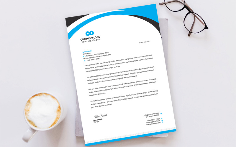 Download Фирменный стиль "Letterhead - Corporate Identity Template" / Letterhead - Corporate Identity Template - Фирменный стиль на тему графика letter,corporate,letterhead,vector,company,design,identity,paper,document,leaflet,a4,print,abstract,contract,modern,presentation,official,business,page,headline