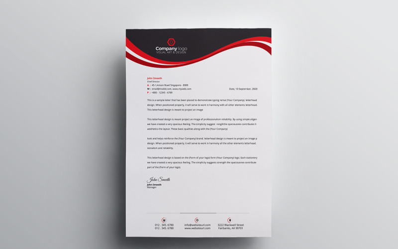 Download Фирменный стиль "Letterhead - Corporate Identity Template" / Letterhead - Corporate Identity Template - Фирменный стиль на тему графика letter,corporate,letterhead,vector,company,design,identity,paper,document,leaflet,a4,print,abstract,contract,modern,presentation,official,business,page,headline
