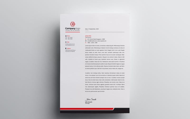 Levélpapír - Vállalati-azonosság sablon