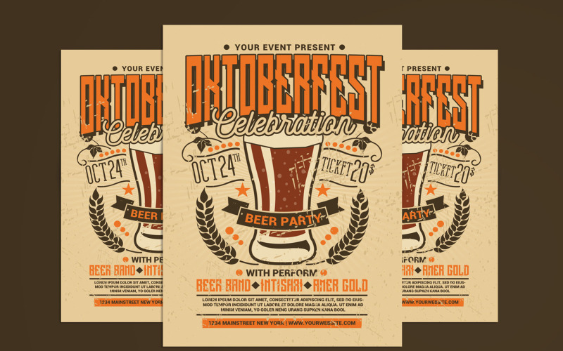 Oktoberfest Celebration Flyer - Corporate Identity Template