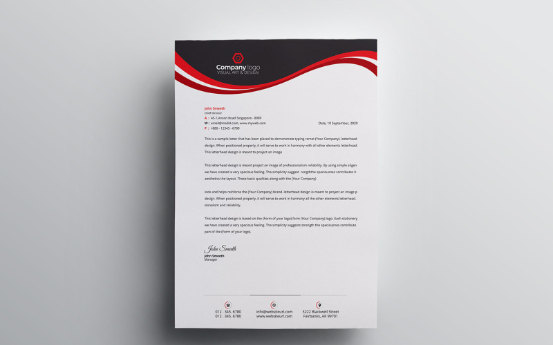 Papier à en-tête - Modèle d'identité d'entreprise