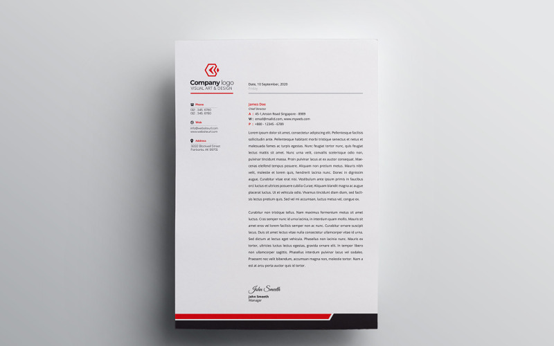 Papier à en-tête - Modèle d'identité d'entreprise