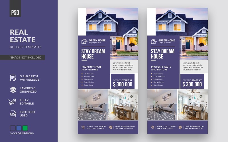 Download Фирменный стиль "Real Estate DL Flyer' - Corporate Identity Template" / Real Estate DL Flyer' - Corporate Identity Template - Фирменный стиль на тему графика corporate,business,creative,design,real estate,banner,company,flyer,marketing,architecture,dl flyer,house,graphic,furniture,property,interior