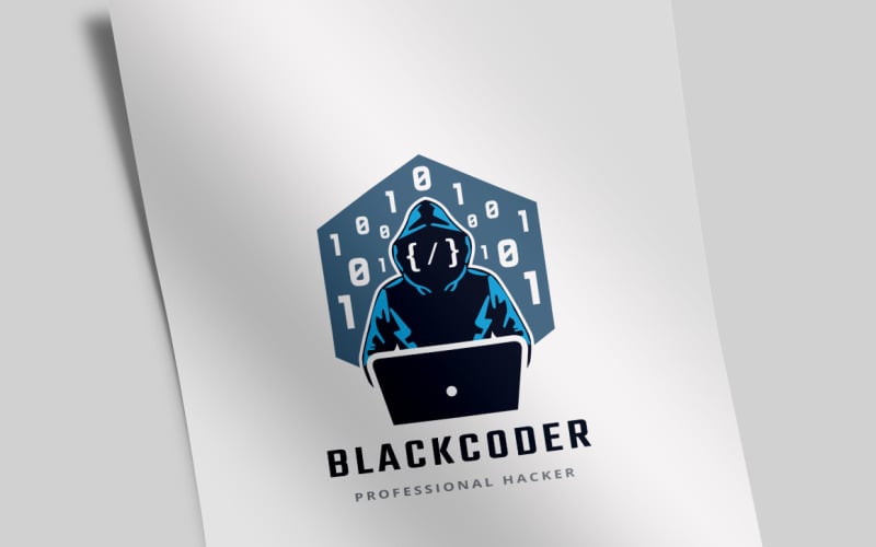 Black Coder Logo Template