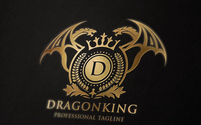 Dragon King Crests Logo Vorlage