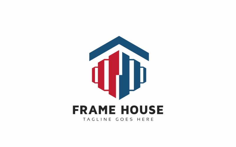 Download Шаблон логотипа "Frame House Logo Template" / Frame House Logo Template - Шаблон логотипа на тему графика brand,branding,builder,building,business,carpenter,company,construction,contractor,hammer,home,house,house frame,identity,measure,print ready,renos,renovation,repair,reparation
