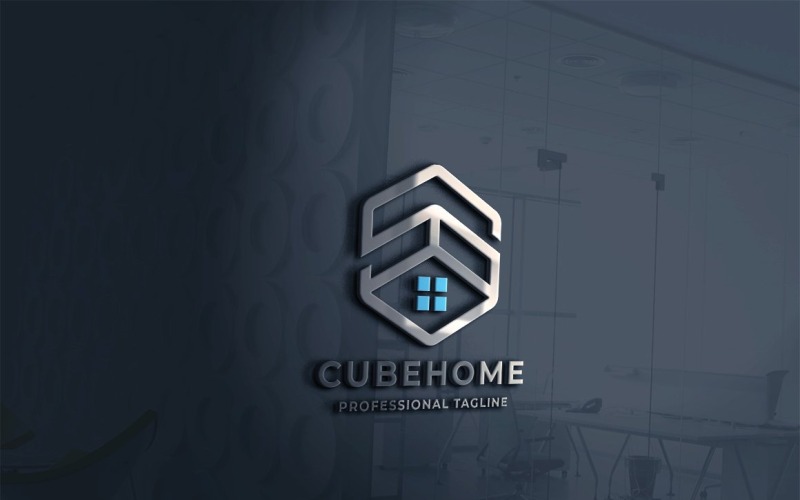 Kubus Home Letter S Logo sjabloon