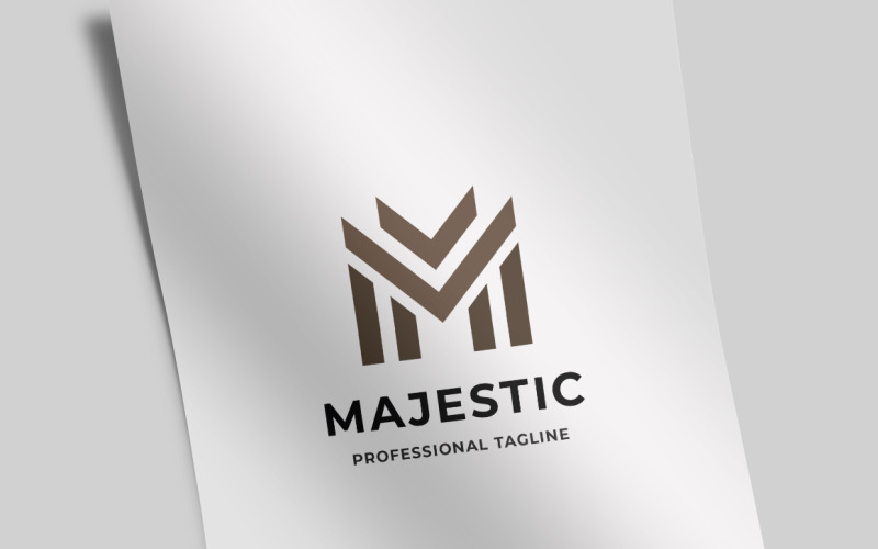 Majestätiska brev M-logotypmall