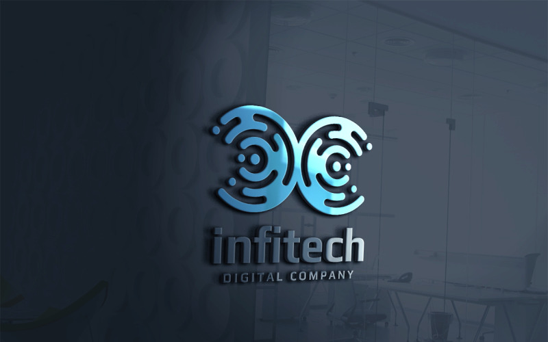 Modèle de logo de technologie Infinity