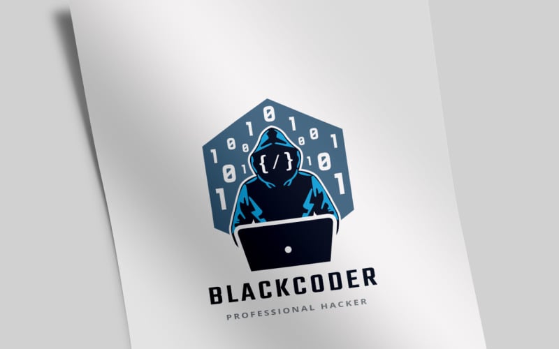 Modelo de logotipo do Black Coder