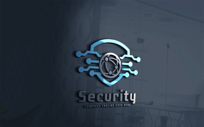 Шаблон логотипа безопасности