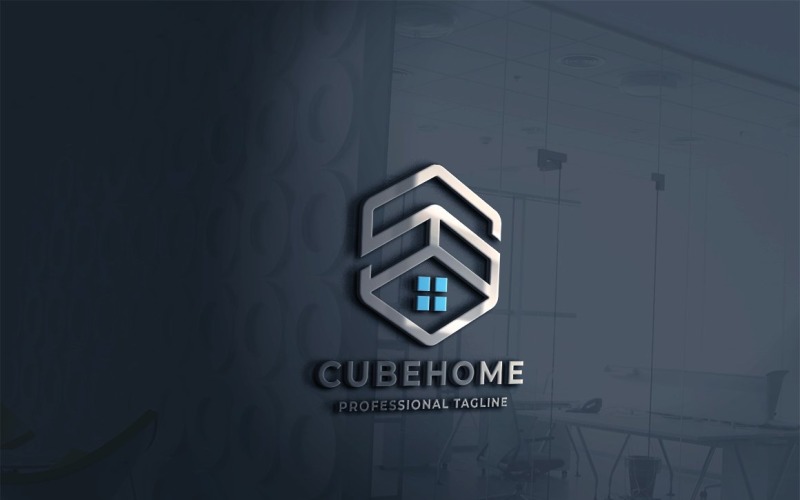 Vorlage für das Logo des Cube Home-Buchstaben S