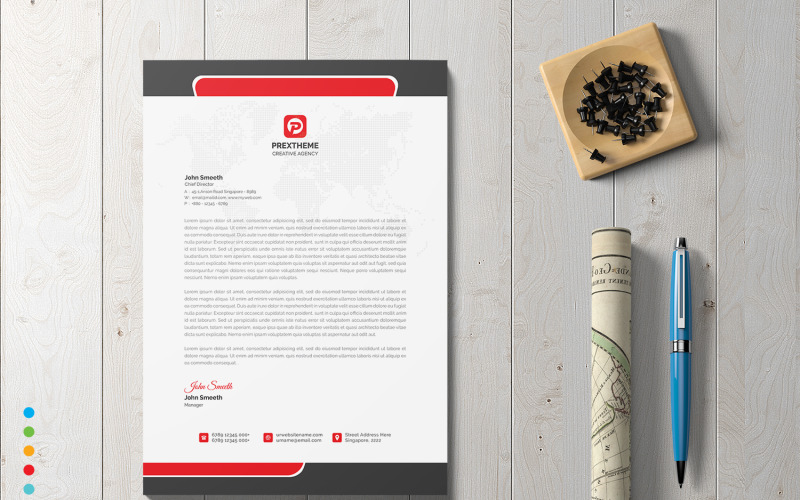 Download Фирменный стиль "Letterhead - Corporate Identity Template" / Letterhead - Corporate Identity Template - Фирменный стиль на тему графика letter,corporate,letterhead,vector,company,design,identity,paper,document,leaflet,a4,print,abstract,contract,modern,presentation,official,business,page,headline