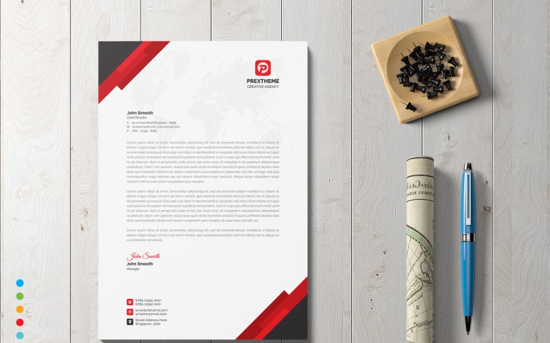 A Letterhead Or Letter Headed Paper Is The Heading At The Top Of A Sheet Of Letter Paper That Heading Usually Consists Of A Name And An Address And A Logo Or