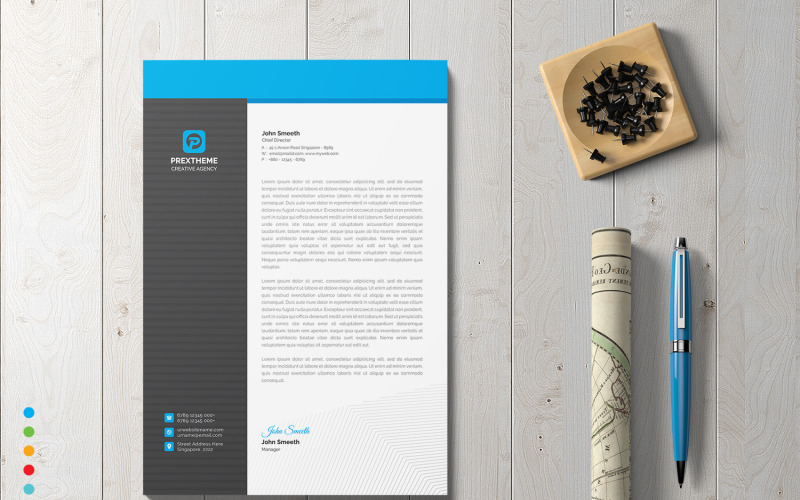 Download Фирменный стиль "Letterhead - Corporate Identity Template" / Letterhead - Corporate Identity Template - Фирменный стиль на тему графика letter,corporate,letterhead,vector,company,design,identity,paper,document,leaflet,a4,print,abstract,contract,modern,presentation,official,business,page,headline