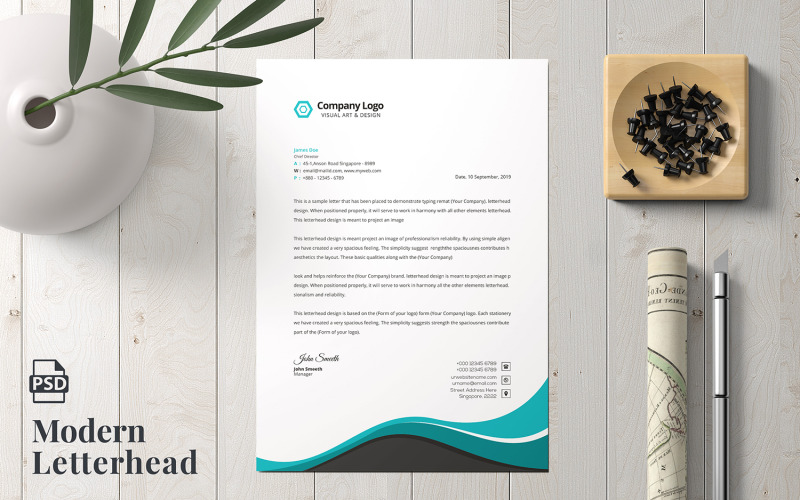 Download Фирменный стиль "Letterhead - Corporate Identity Template" / Letterhead - Corporate Identity Template - Фирменный стиль на тему графика letter,corporate,letterhead,vector,company,design,identity,paper,document,leaflet,a4,print,abstract,contract,modern,presentation,official,business,page,headline