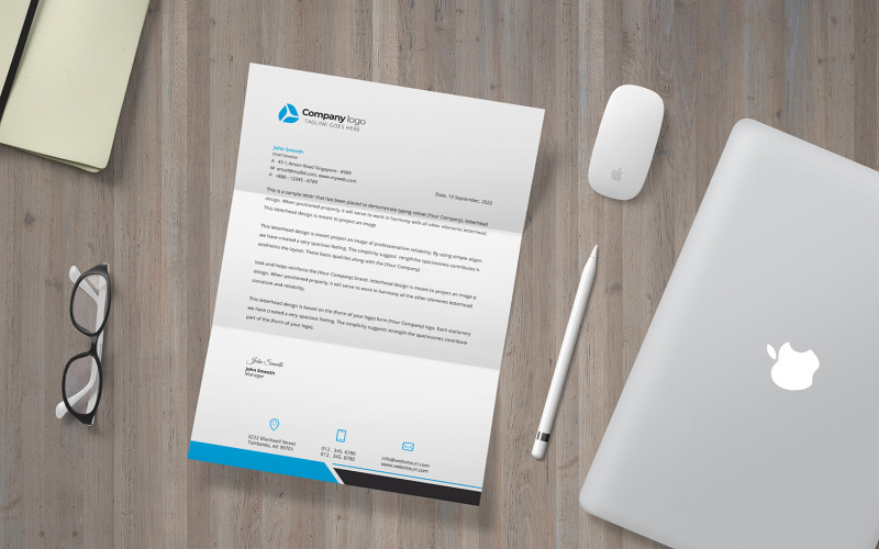 Download Фирменный стиль "Letterhead - Corporate Identity Template" / Letterhead - Corporate Identity Template - Фирменный стиль на тему графика letter,corporate,letterhead,vector,company,design,identity,paper,document,leaflet,a4,print,abstract,contract,modern,presentation,official,business,page,headline