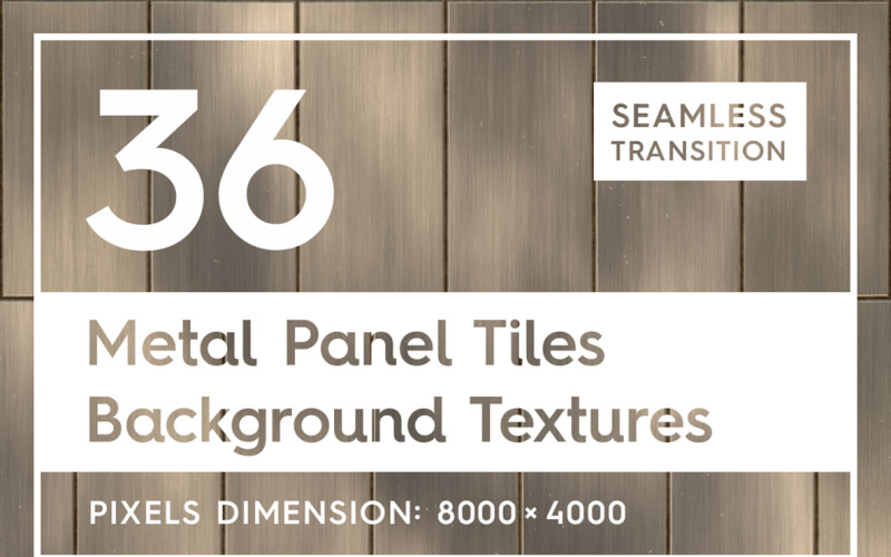 36 naadloze metalen paneel tegels texturen achtergrond