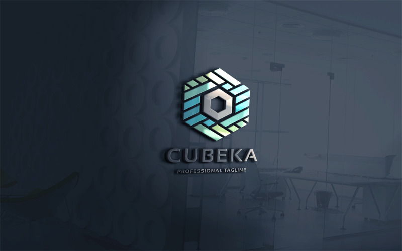 Plantilla de logotipo de cubo creativo