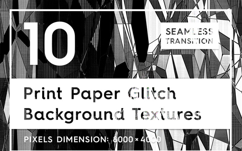 10 Print Paper Glitch Textures Background